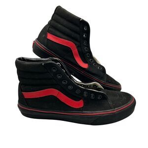 Vans Sk8-Hi Flame Boys' Black Red High-Top Sneakers Boys Size 6